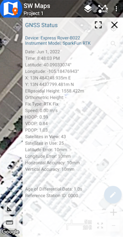 SW Maps with RTK Fix